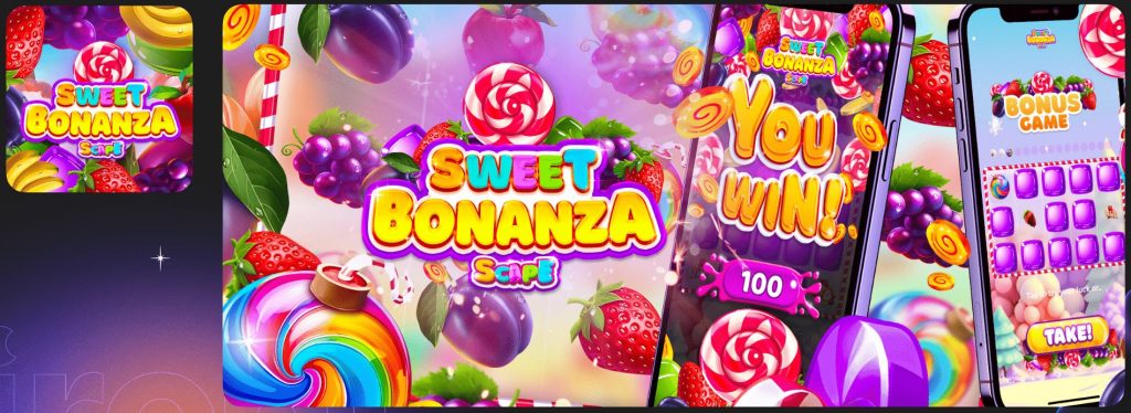 El diseño y estilo visual de Sweet Bonanza Scape