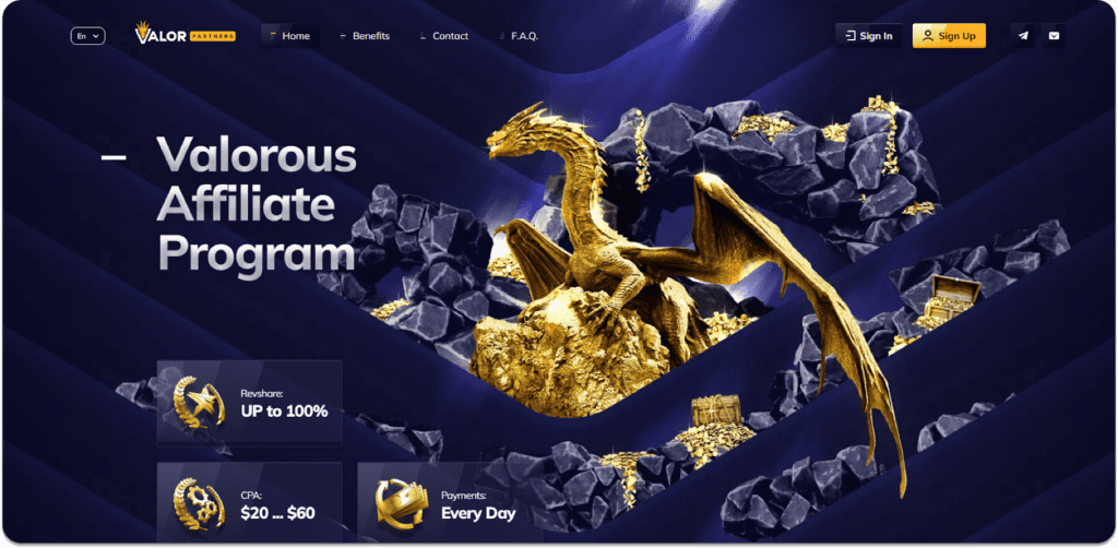 la pagina principal de Valor.Partners